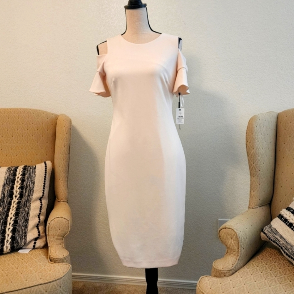 NWT Womens Size 6 Calvin Klein Cold Shoulder Dress